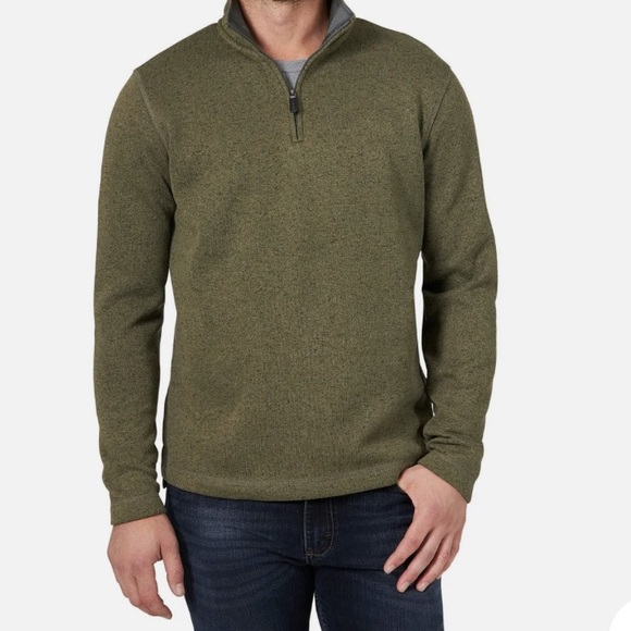 Wrangler Other - Men's Wrangler Long Sleeve fleece Quarter-Zip - Olive size Medium